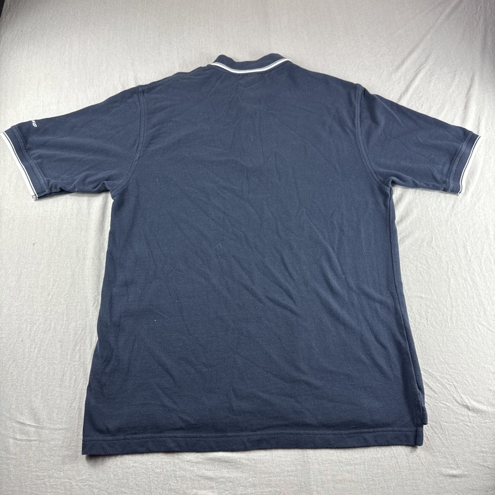 Boeing 777 Polo Mens L Blue Embroidered Airplane Short Sleeve Golf Shirt Preppy - Picture 2 of 8